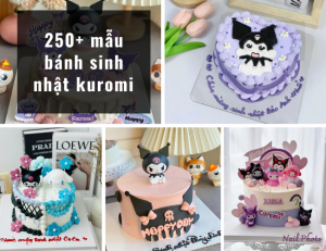250+ mẫu bánh sinh nhật kuromi cute siêu dễ thương độc đáo