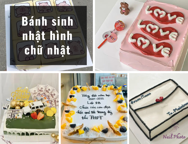 Bánh sinh nhật hình chữ nhật