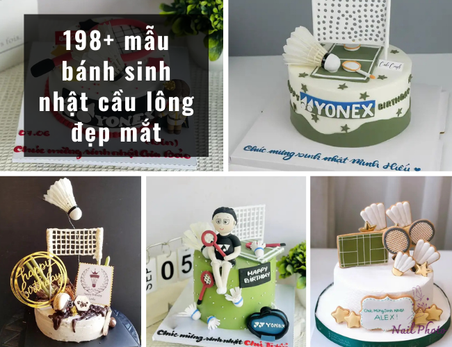 Mẫu bánh sinh nhật cầu lông
