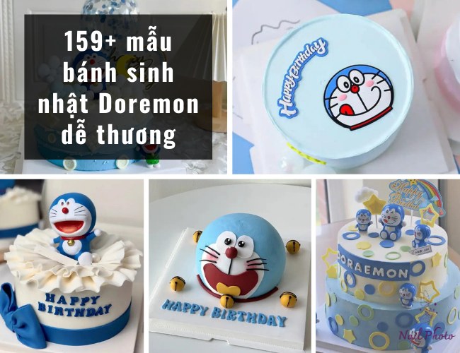 Mẫu bánh sinh nhật Doremon dễ thương