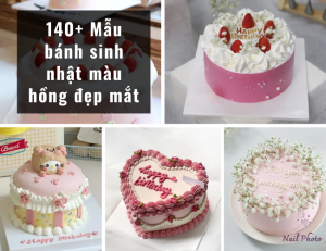 140+ Mẫu bánh sinh nhật màu hồng đẹp mắt, ngọt ngào