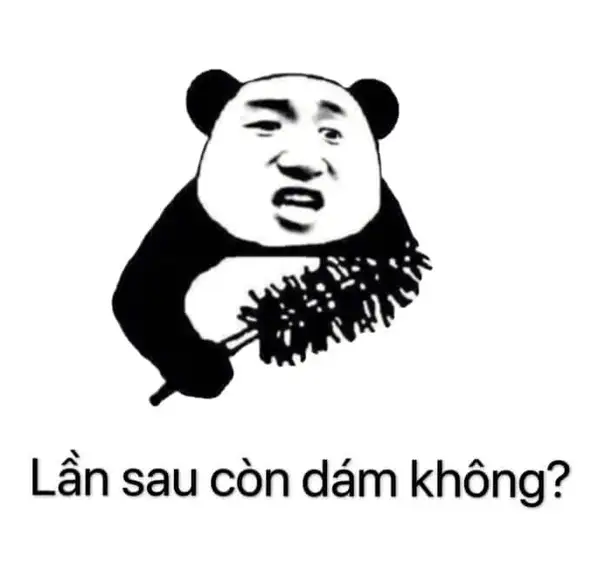 meme gấu trúc mắt thâm buồn cười đe dọa