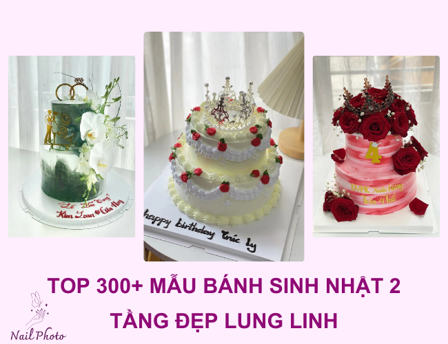 Mẫu bánh sinh nhật 2 tầng