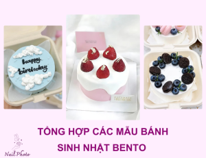 Tổng hợp các mẫu bánh sinh nhật bento đơn giản, phong cách