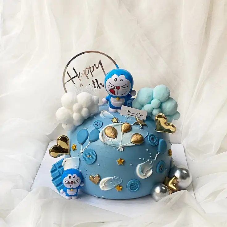 mẫu bánh sinh nhật doraemon mềm mịn