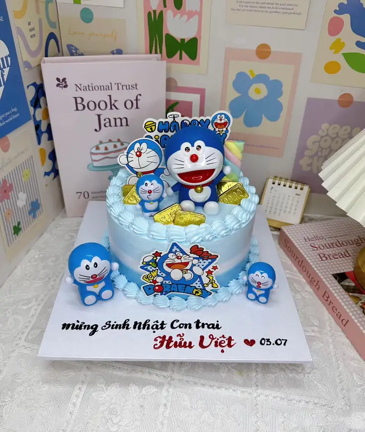 bánh sinh nhật doraemon tinh xảo