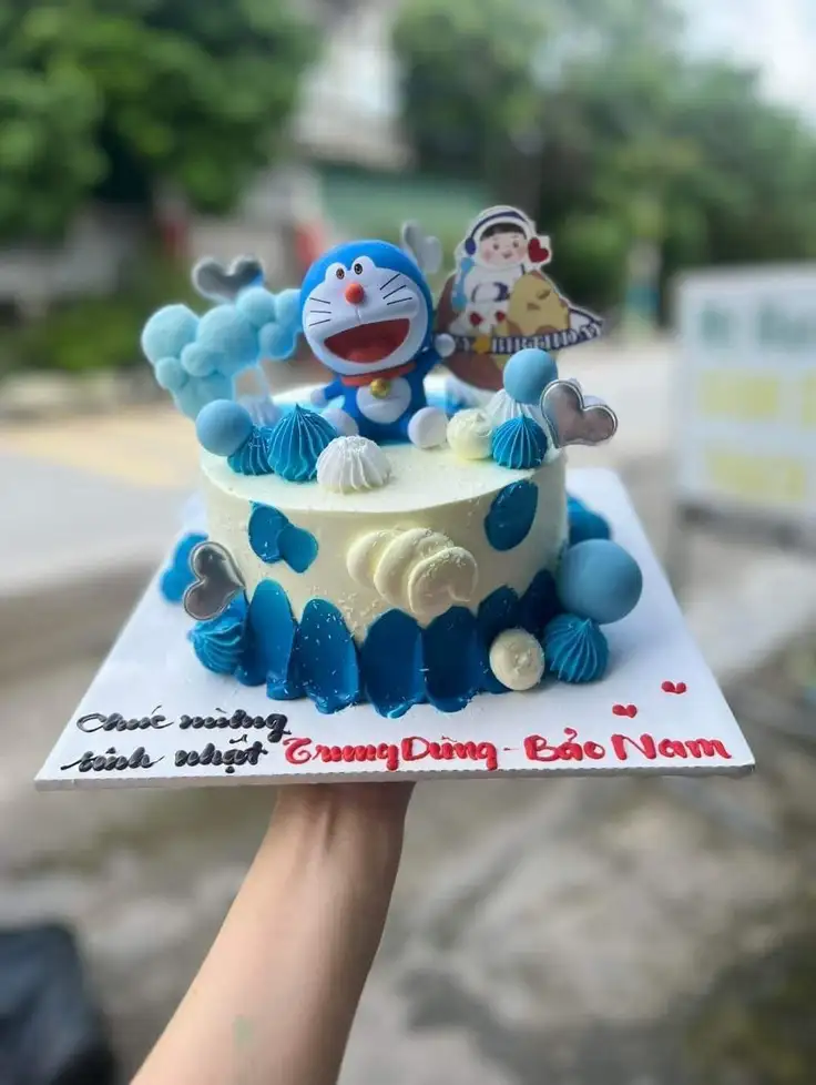 bánh sinh nhật doraemon ngộ nghĩnh