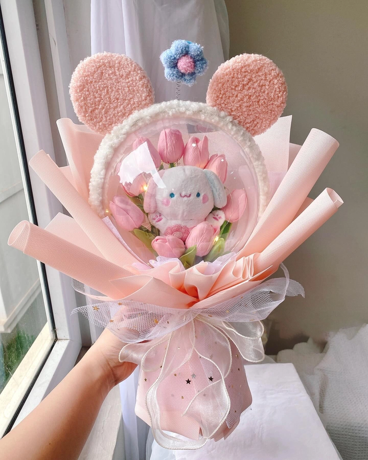 bó hoa bằng gấu bông cute 2