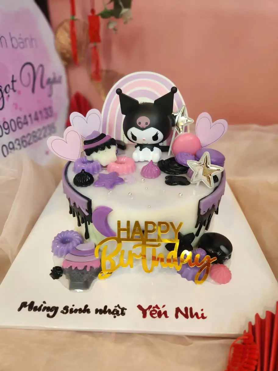 mẫu bánh sinh nhật kuromi ngọt ngào