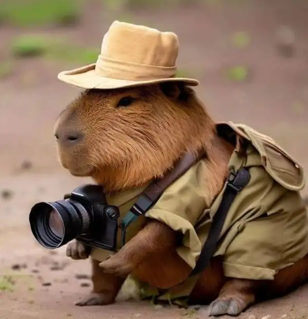 nhiếp ảnh gia capybara meme cute