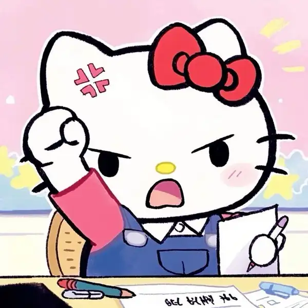 meme hello kitty cọc cằn