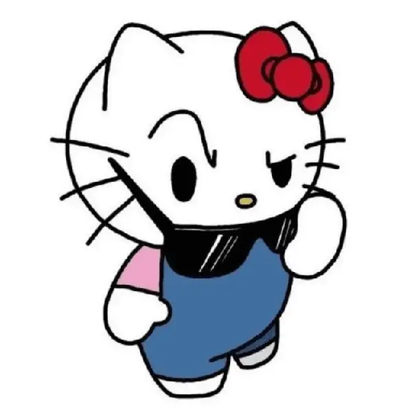 meme hello kitty khinh bỉ