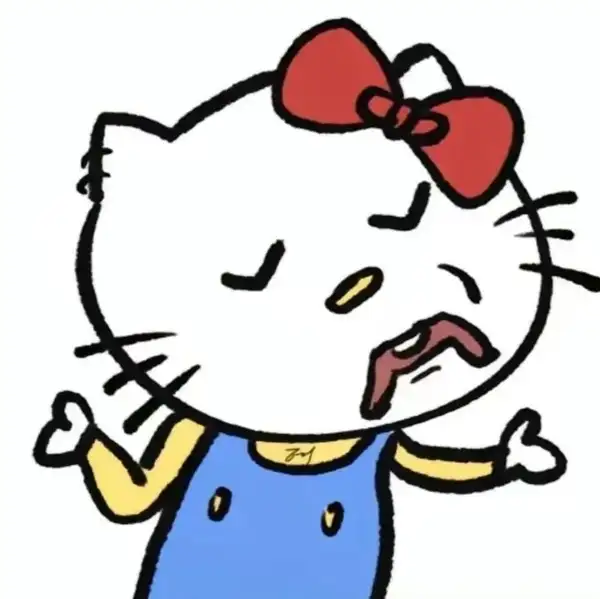 meme hello kitty uể oải