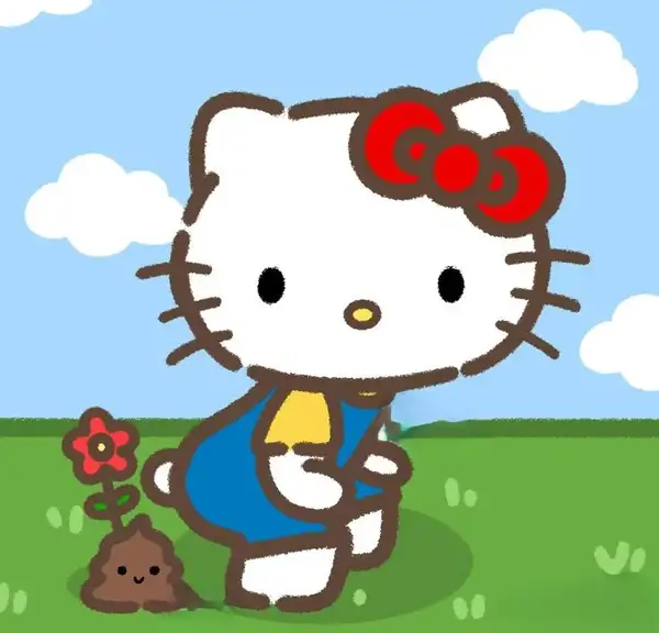 ảnh meme hello kitty trêu ngươi