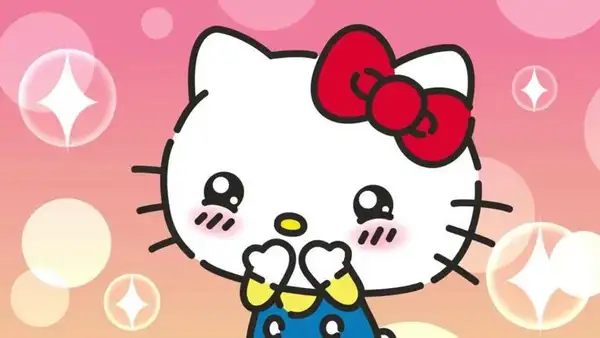 meme hello kitty ngại ngùng