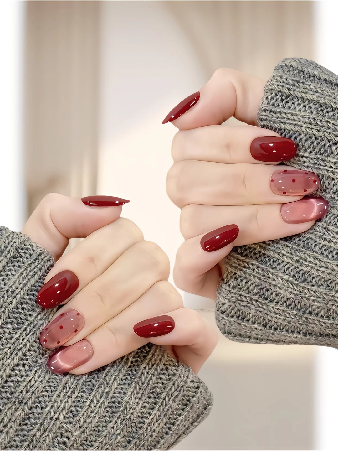 nail mắt mèo đỏ