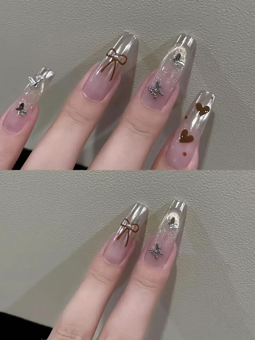 nail màu bạc ngọt ngào