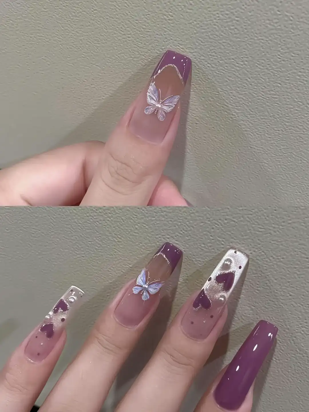 nail màu nhũ bạc ngọt ngào 2