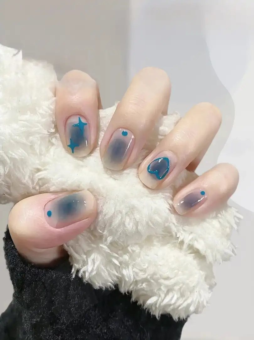 mẫu nail hình ngôi sao huyền bí 