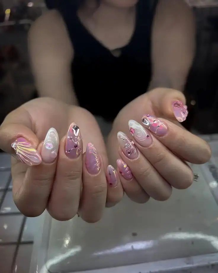 nail vỏ sò ngọt ngào và nữ tính