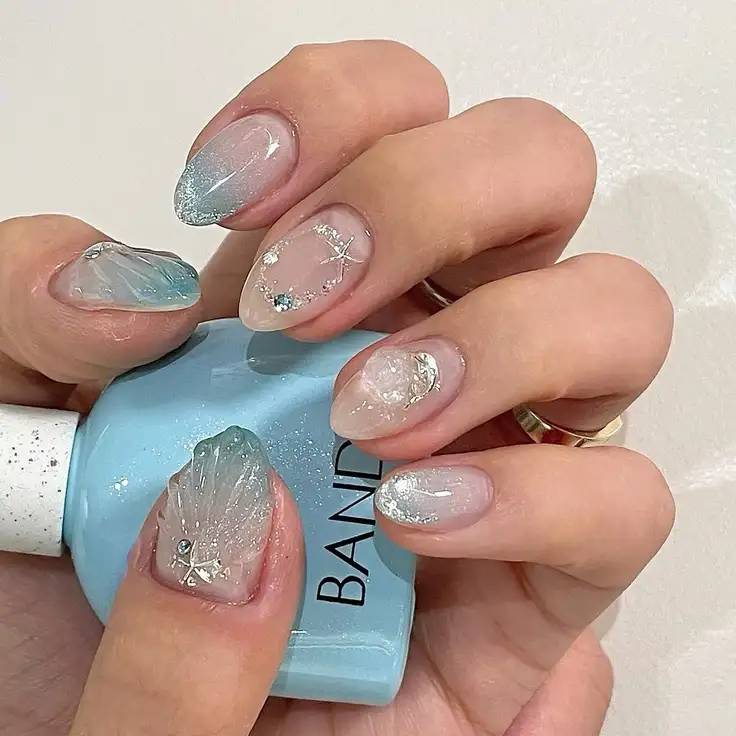 nail vỏ sò thư thái và thoải mái