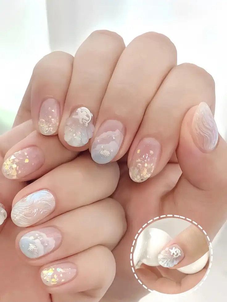 nail vỏ sò lãng mạng 2