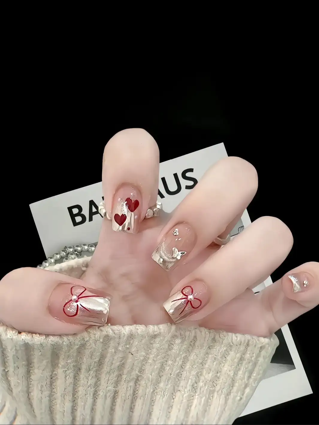 mẫu nails valentine ngọt ngào, lãng mạn