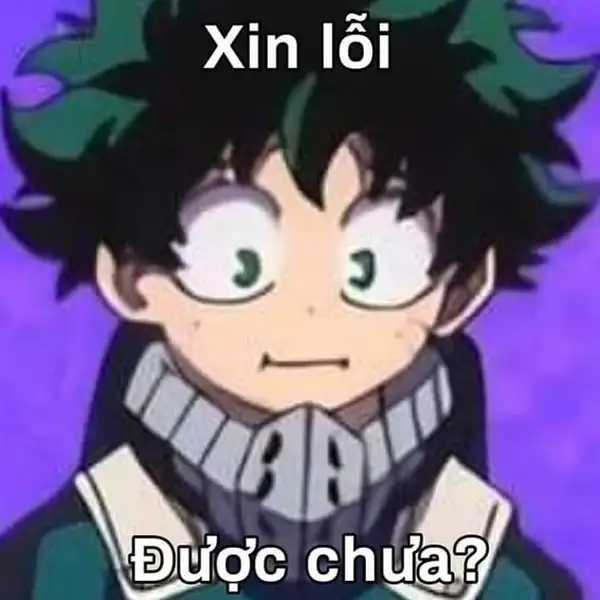 ảnh meme anime cute xin lỗi