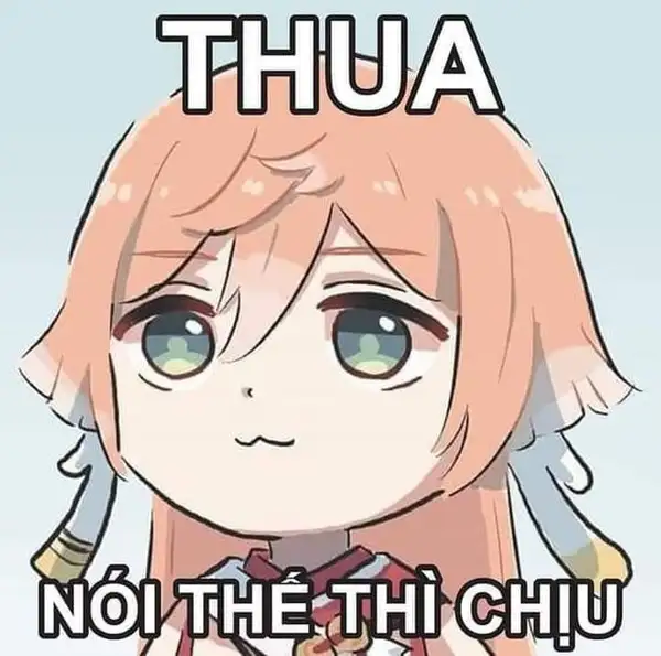 ảnh meme anime cute thua