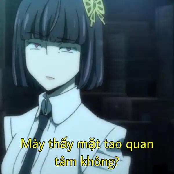 ảnh meme anime cute không quan tâm