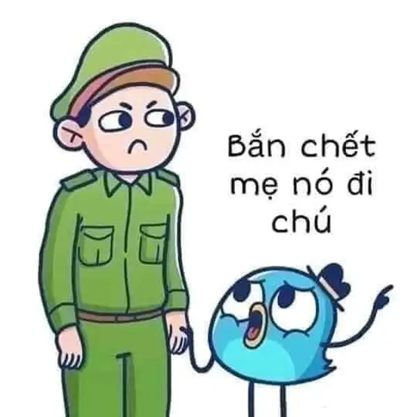 ảnh meme chửi nhau công an