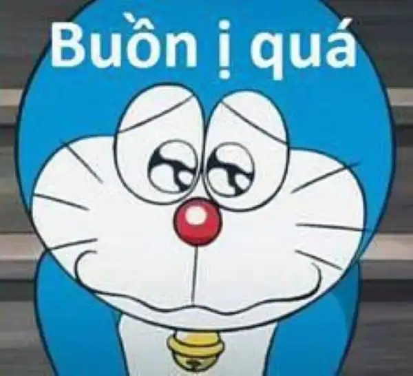 ảnh meme doraemon buồn ị