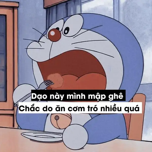 ảnh meme doraemon ăn cơm chó