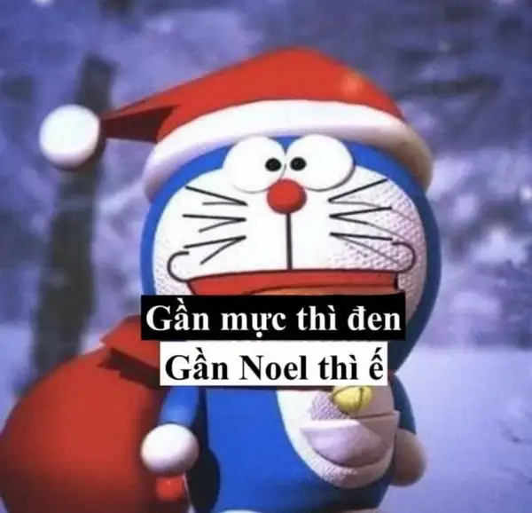 ảnh meme giáng sinh Doraemon