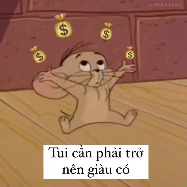 ảnh meme tom and jerry ham tiền