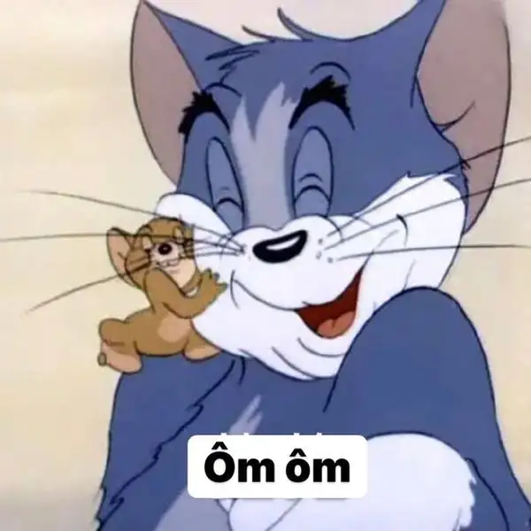 ảnh meme tom and jerry ôm nhau