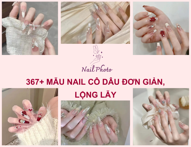 Mẫu nail cô dâu