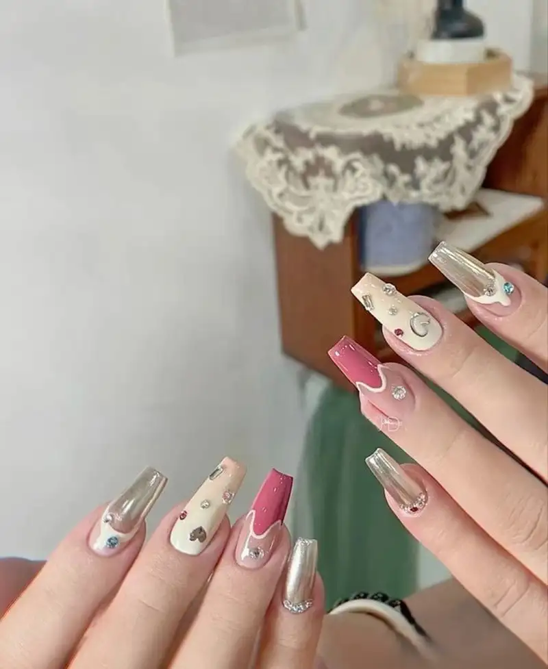 nail bánh bèo nhẹ nhàng, tinh tế