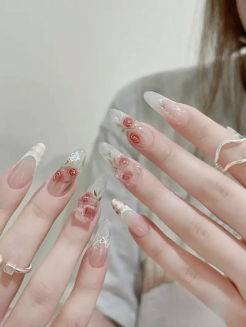 mẫu nail bánh bèo lộng lẫy