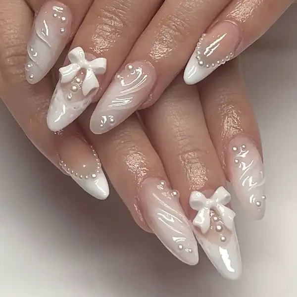 mẫu nail cho cô dâu đẹp