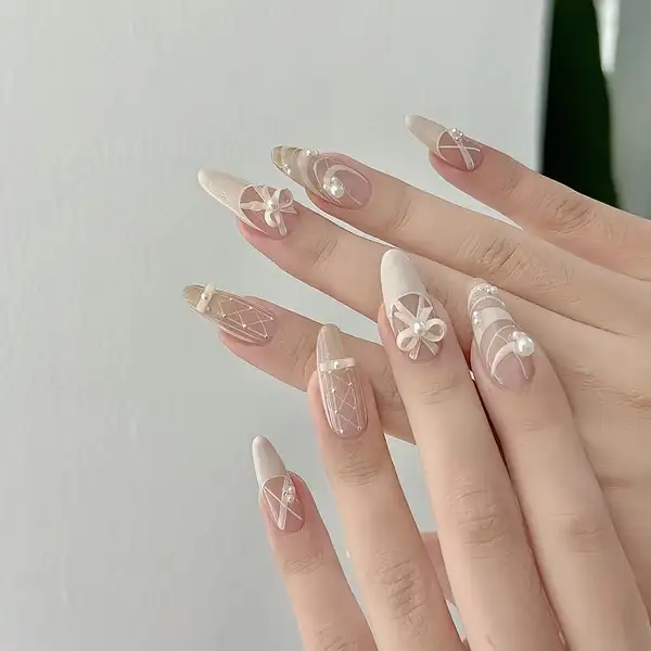 nail cô dâu đẹp đơn giản thoải mái