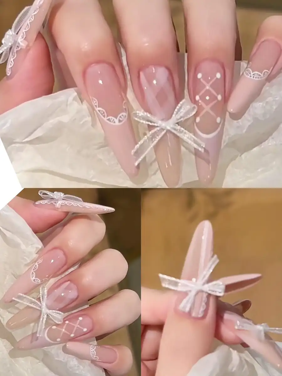 mẫu nail đắp bột đẹp đơn giản tinh xảo