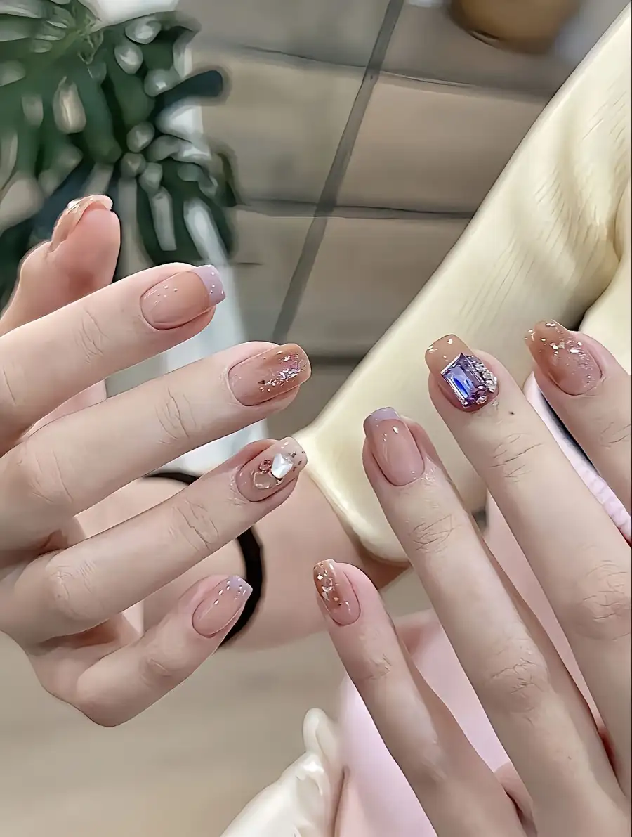 mẫu nail đắp bột đẹp đơn giản