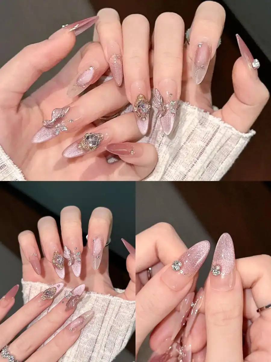 mẫu nail đắp bột đơn giản phóng khoáng