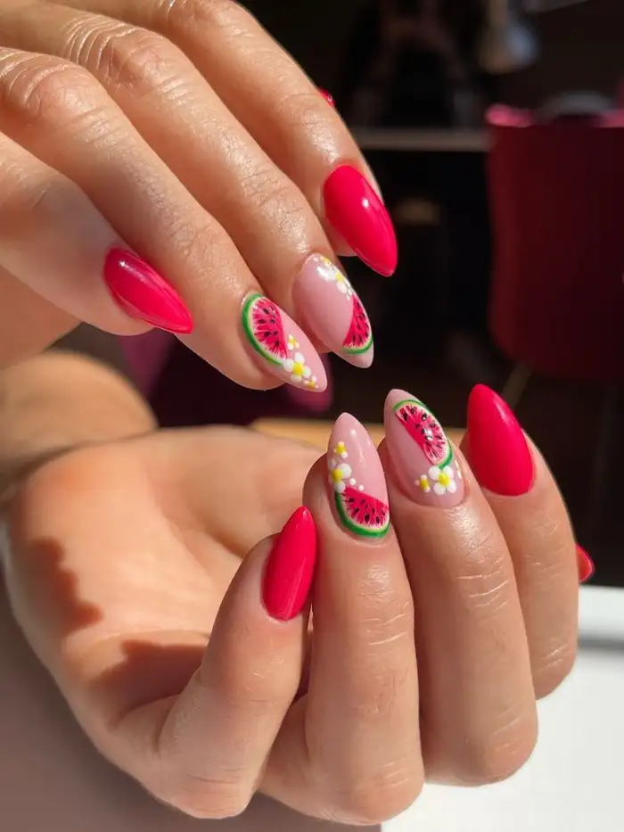 nail dưa hấu mát lạnh