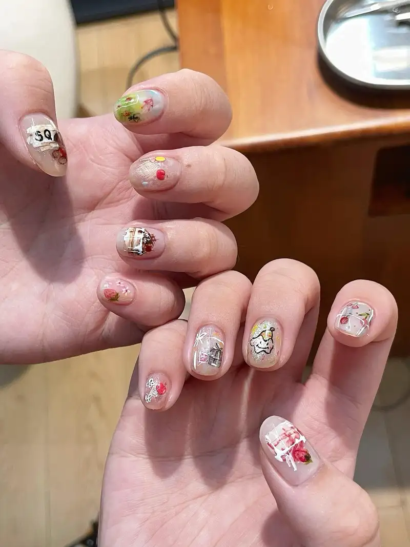 mẫu nail sinh nhật hài hòa