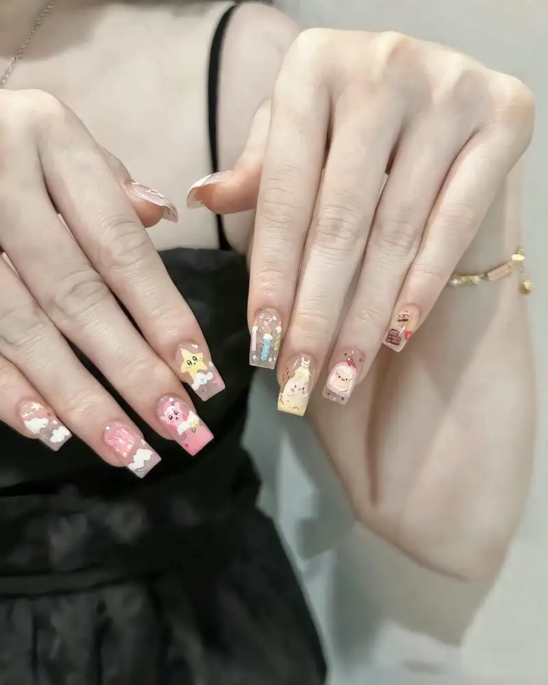 mẫu nail sinh nhật phong cách 