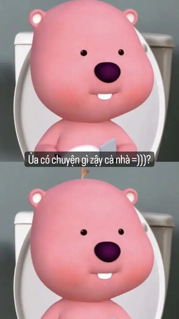 meme loopy hồng đáng yêu