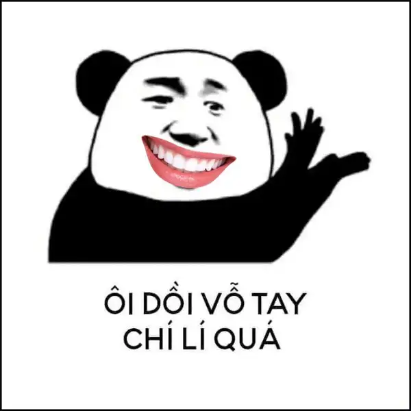 meme gấu trúc vỗ tay hài 2