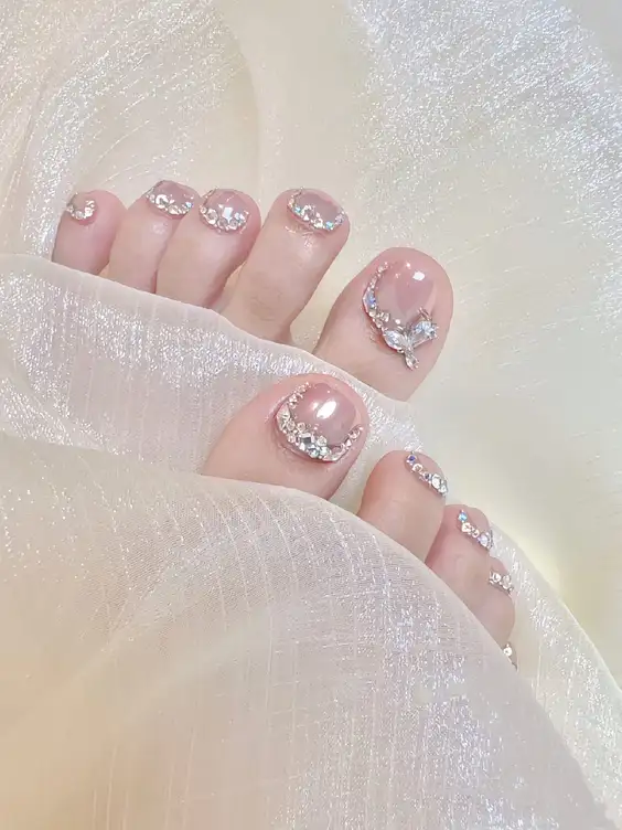 nail chân đính đá khối quyến rũ 2